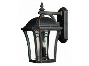 A Bronzed Outdoor Lantern Wall Sconce From Hinkley Lighting