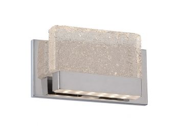 A Modern Forms 'Glascier' Wall Sconce In Chrome And Glass