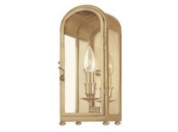 An Aged Brass Wall Sconce From Hudson Valley Lighting 'Oxford Collection'