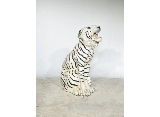A Large Vintage Ceramic Tiger