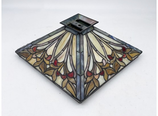 A Vintage Tiffany Style Stained Glass Shade