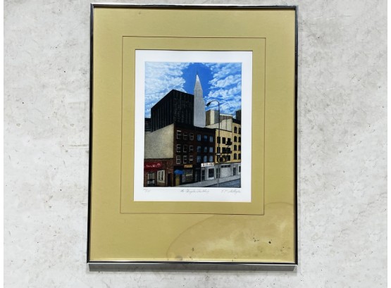 A Print, Signed Gallagher 'The Chrysler Building'