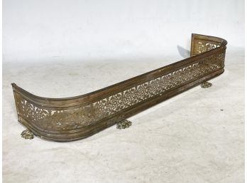 A 19th Century Brass Footed Fireplace Fender