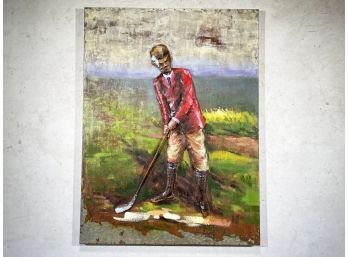 Vintage Metalwork Wall Art - Golfer