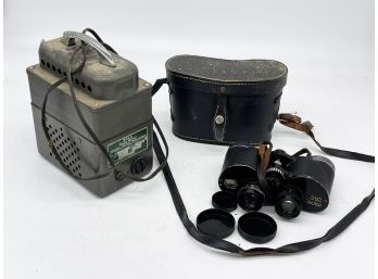 Vintage Binoculars And A Transformer
