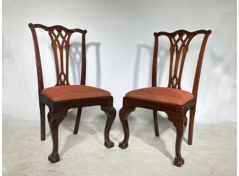 A Pair Of Chippendale Side Chairs