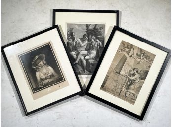 A Trio Of Vintage Framed Etchings