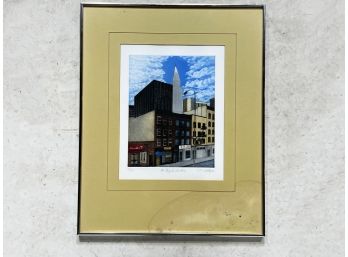 A Print, Signed Gallagher 'The Chrysler Building'
