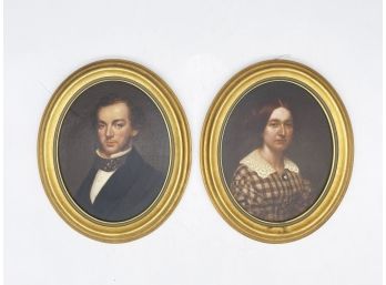 19th Century Family Oil On Board Portraits - Gillette/Swift Families