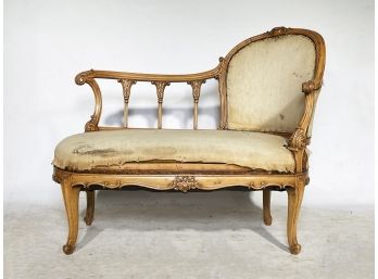 A 19th Century Carved Wood Chaise