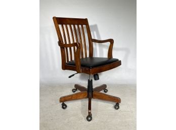 A Vintage Leather Seated Desk Chair