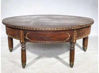An Antique Inlaid Marquetry Coffee Table