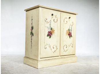 A Tole Painted Wood Cabinet
