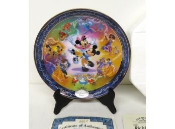 'Enchanted Dance' No. 2042B Bradford Exchange Disney Plate In Box W/Orig Certificate Of Authenticity