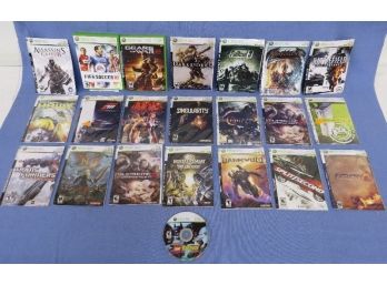 Lot Of 22 X-Box 360 Video Games - Great Titles, Fallout 3, Gears, Far Cry, Battlefield & More