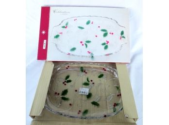 Celebrations ' Merry Holly' Rectangular Platter By MIKASA