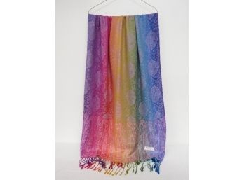 Pashmina Cashmere Printed Long Shawl Wrap With Tassels-beautiful