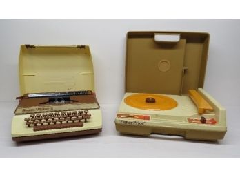 Vintage Fisher Price Record Player And Sears Writer 4 Typewriter