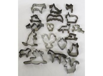 Vintage Metal Cookie Cutter Lot - Mostly Animals