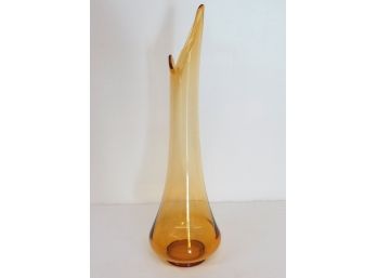 MCM Swing Stretch Amber 24' Glass Vase