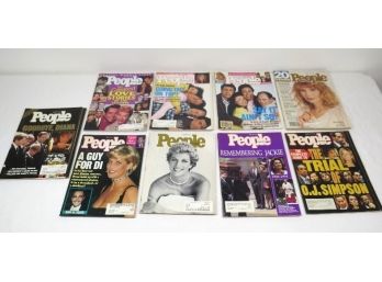 Lot Of 9 Vintage People Magazines - Lady DI, OJ Simpson Trial, Seinfeld, Jackie Kennedy & More