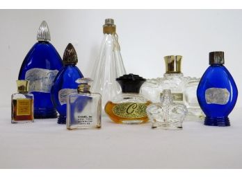 A Grouping Of Vintage Perfume Bottles - Some With Perfume