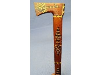 Indian Tomahawk Hand Painted / Decorated Walking Cane