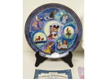 'Moonlit Memories' No. 2039A Bradford Exchange Disney Plate In Box W/Orig Certificate Of Authenticity