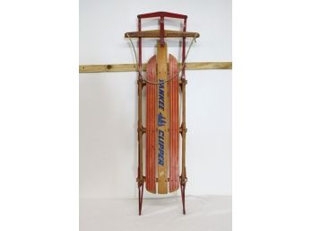 Vintage Yankee Clipper Wooden Sled # F024