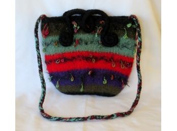 Colorful Felted Wool Handcrafted Shoulder Bag