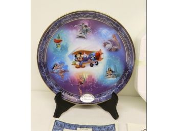 'A World Of Adventure' No. 3400A Bradford Exchange Disney Plate In Box W/Orig Certificate Of Authenticity