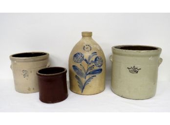 A Grouping Of 4 Pieces Of Stoneware