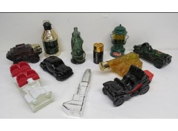 Colorful Lot Of Avon Colognes 1970's Era - Many Still W/contents - Ship's Lantern, Cars, Duracell Battery, Etc