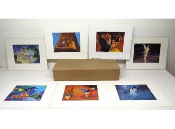 Mixed Lot Of 7 Disney Studio's Lithograph Cells From Various Popular Films