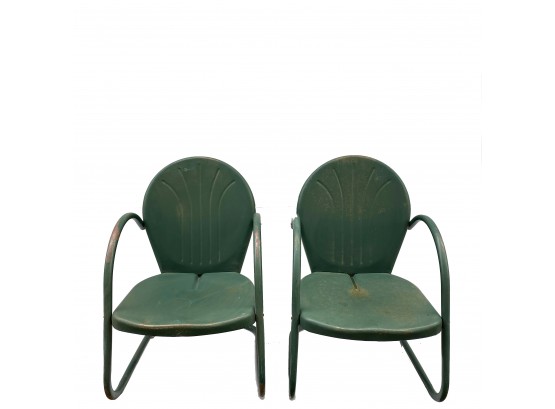 Original Retro Metal Patio Chairs