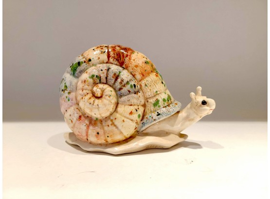 Porcelain Snail - Signed H. Lipka