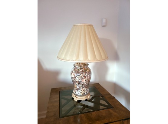 Seashell Lamp With Scalloped Lampshade