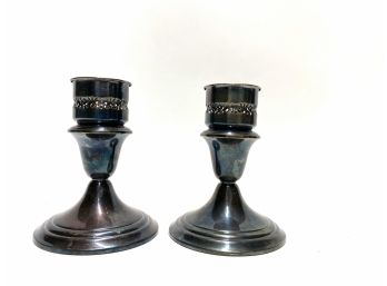 Gorham Weighted Electro Plate Candlesticks