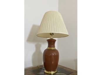 Burgundy And Gold  Lamp