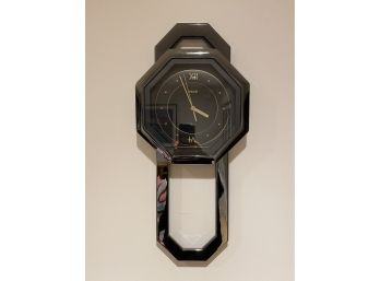 1990s Retro Black Mirror Finish Salton Clock