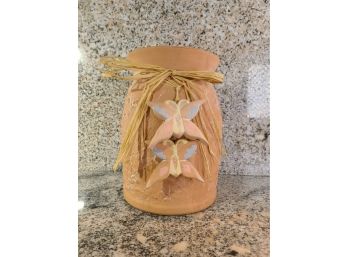 Terra Cotta Butterfly Vase