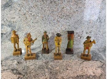 Group Of Wooden Hand Carved Figurines