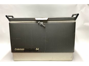 Vintage - Coleman Steel Belted 54 Lockable Cooler