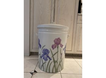 Hand Painted Garbage Can
