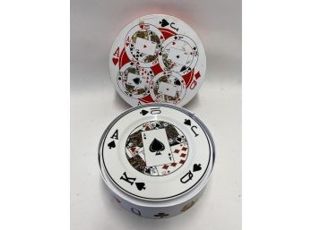 Playing Cards Inspired Snack Plates - NIB