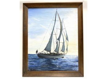 Original Acrylic On Canvas - Sailboat