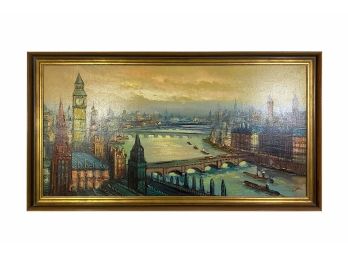 Original Oil On Canvas - London - Signed Chanal