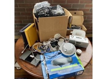 Large Miscellaneous Lot Of Cords And Small Electronics