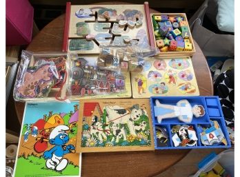 Lot Of Wooden Puzzles
