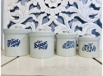 Set Of 4 PFALTZGRAFF YORKTOWNE Canisters With Lids